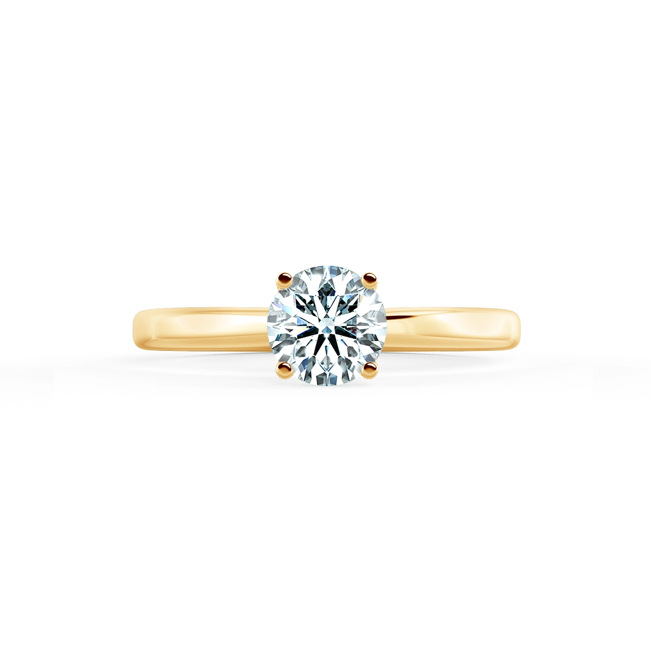 Simple Four Prongs Trellis Engagement Ring NCH1401 2