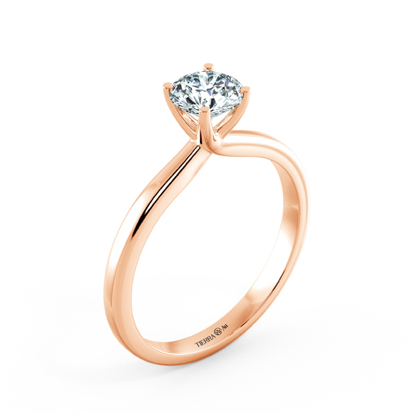 Simple Four Prongs Trellis Engagement Ring NCH1401 4