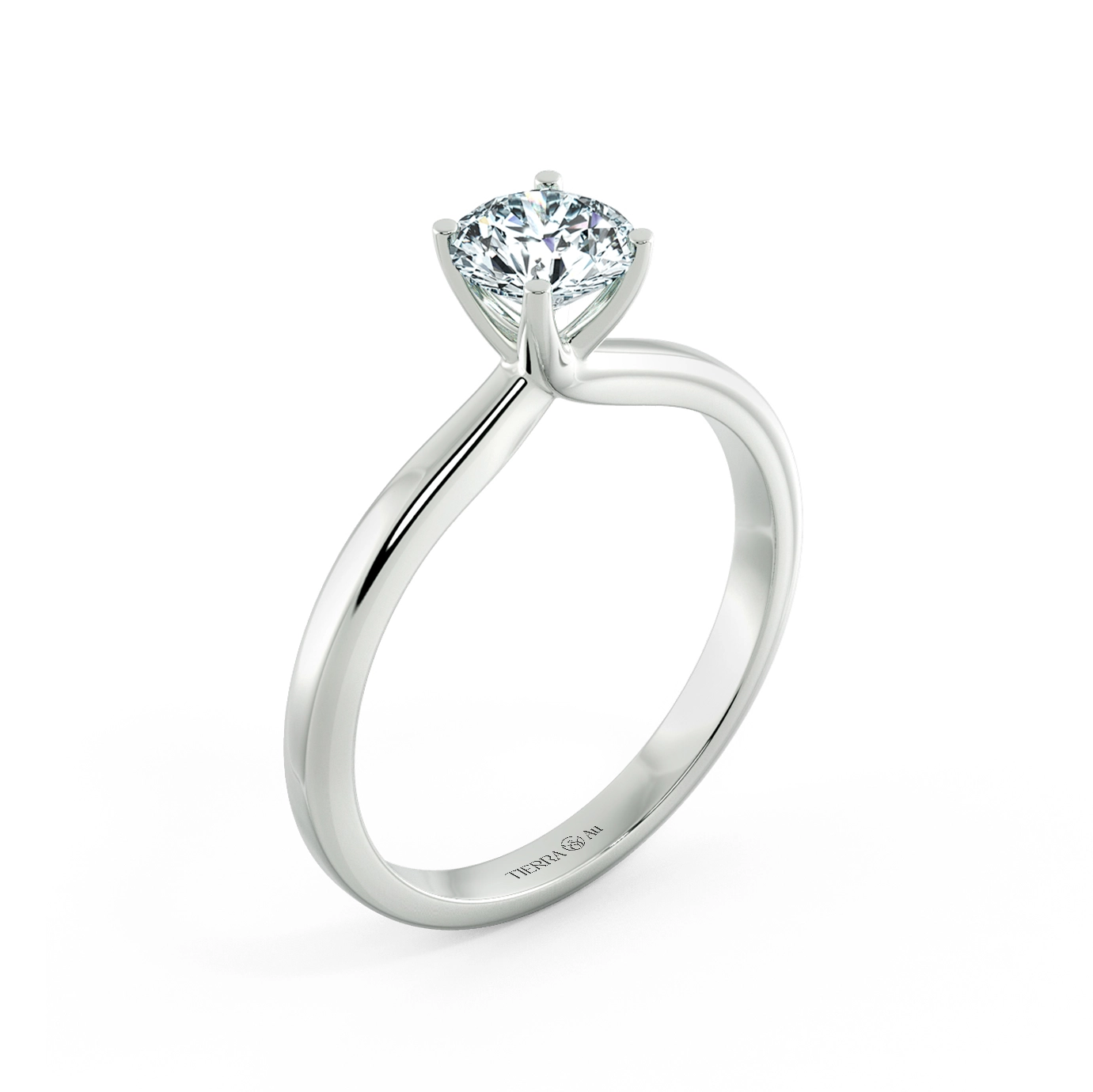 Simple Four Prongs Trellis Engagement Ring NCH1401 4