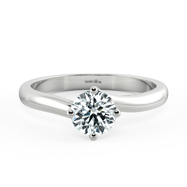 Twisted Four Prongs Trellis Engagement Ring NCH1402 1