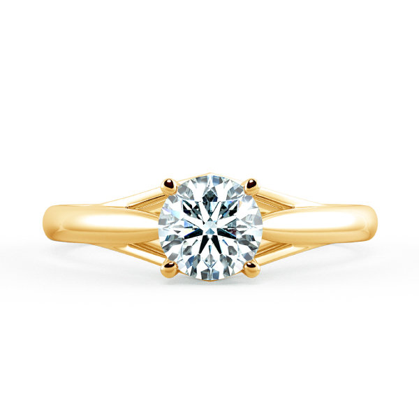 Shiny Trellis Engagement Ring with Four Prong Stylized NCH1405 2