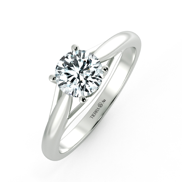 Shiny Trellis Engagement Ring with Four Prong Stylized NCH1405 3
