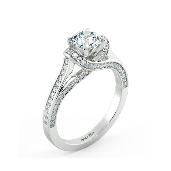 Trellis Engagement Ring with Stylized NCH1408 4