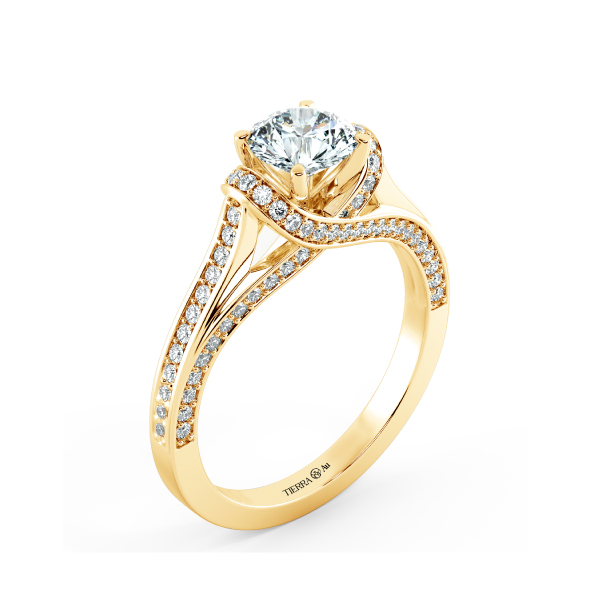 Trellis Engagement Ring with Stylized NCH1408 4