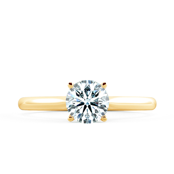 Basic Shiny Cathedral Engagement Ring with Four Prong Setting NCH1501 2