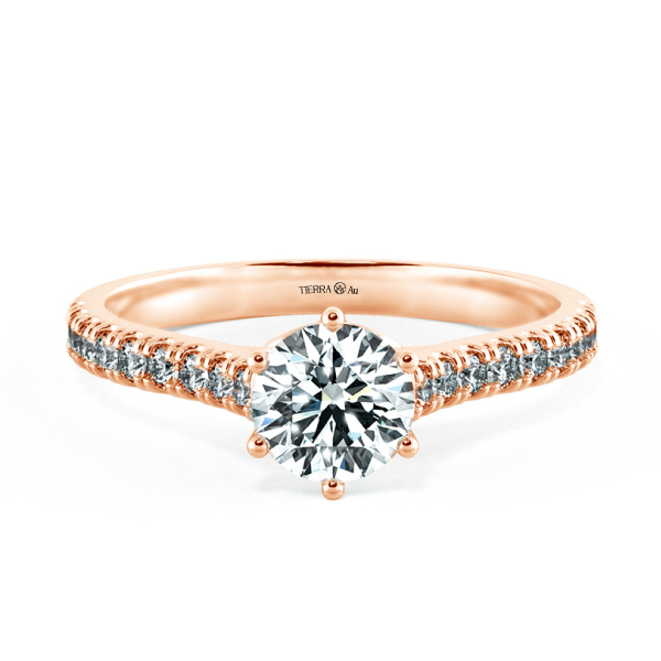 Hearty Cathedral Engagement Ring with Eternity Band NCH1505 1