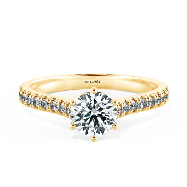 Hearty Cathedral Engagement Ring with Eternity Band NCH1505 1