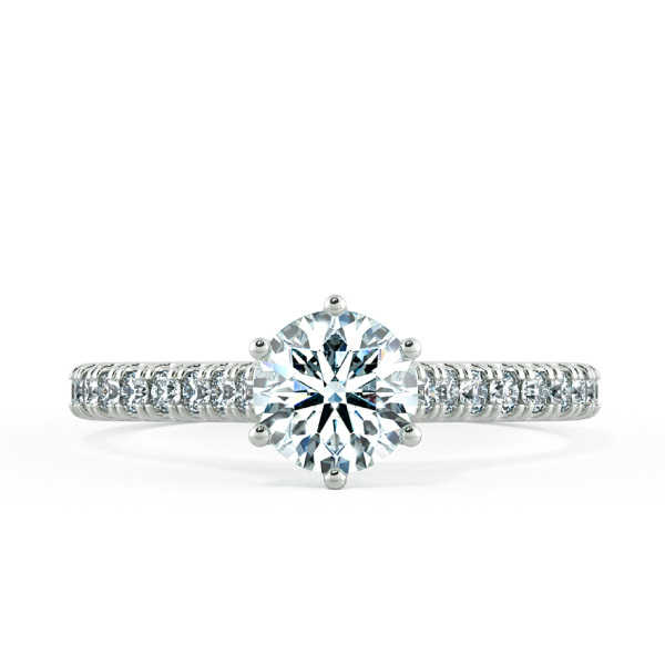 Hearty Cathedral Engagement Ring with Eternity Band NCH1505 2