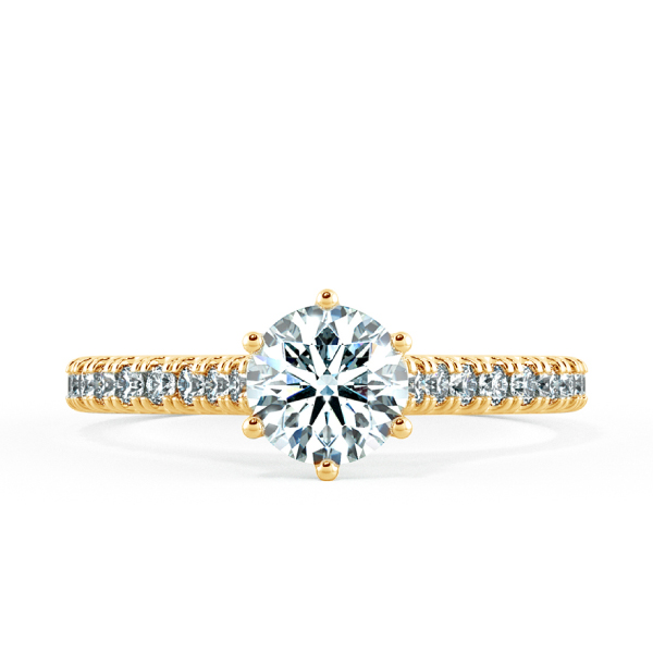 Hearty Cathedral Engagement Ring with Eternity Band NCH1505 2