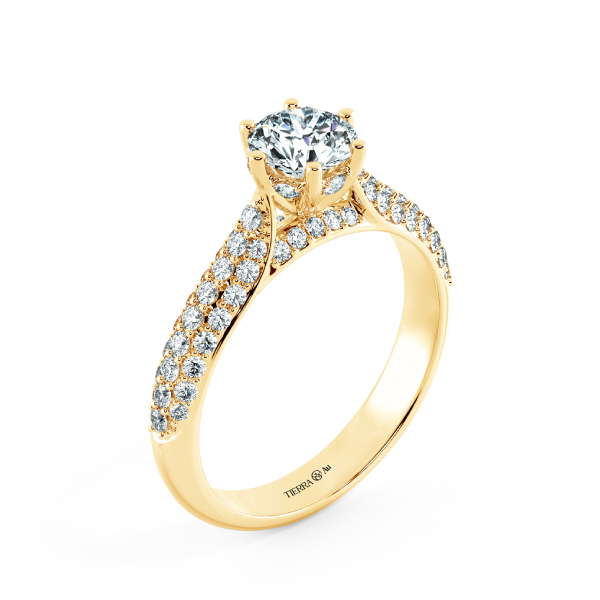 Cathedral Engagement Ring with Big Eternity Band NCH1507 4