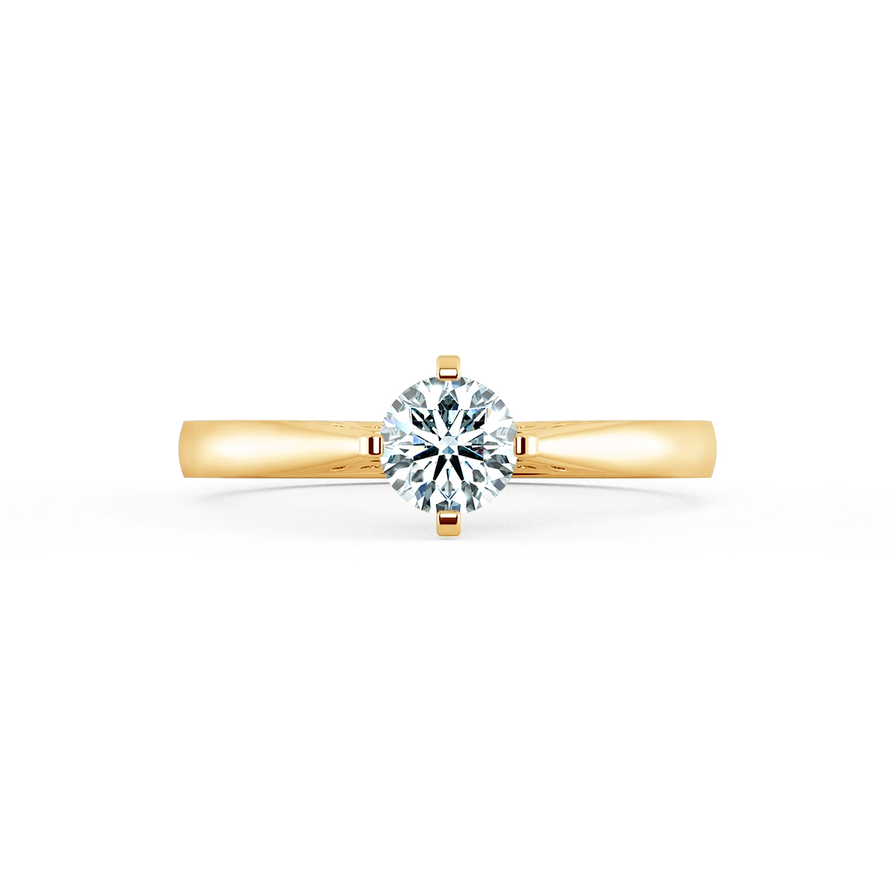 Cathedral Engagement Ring with Pattern Band NCH1508 2