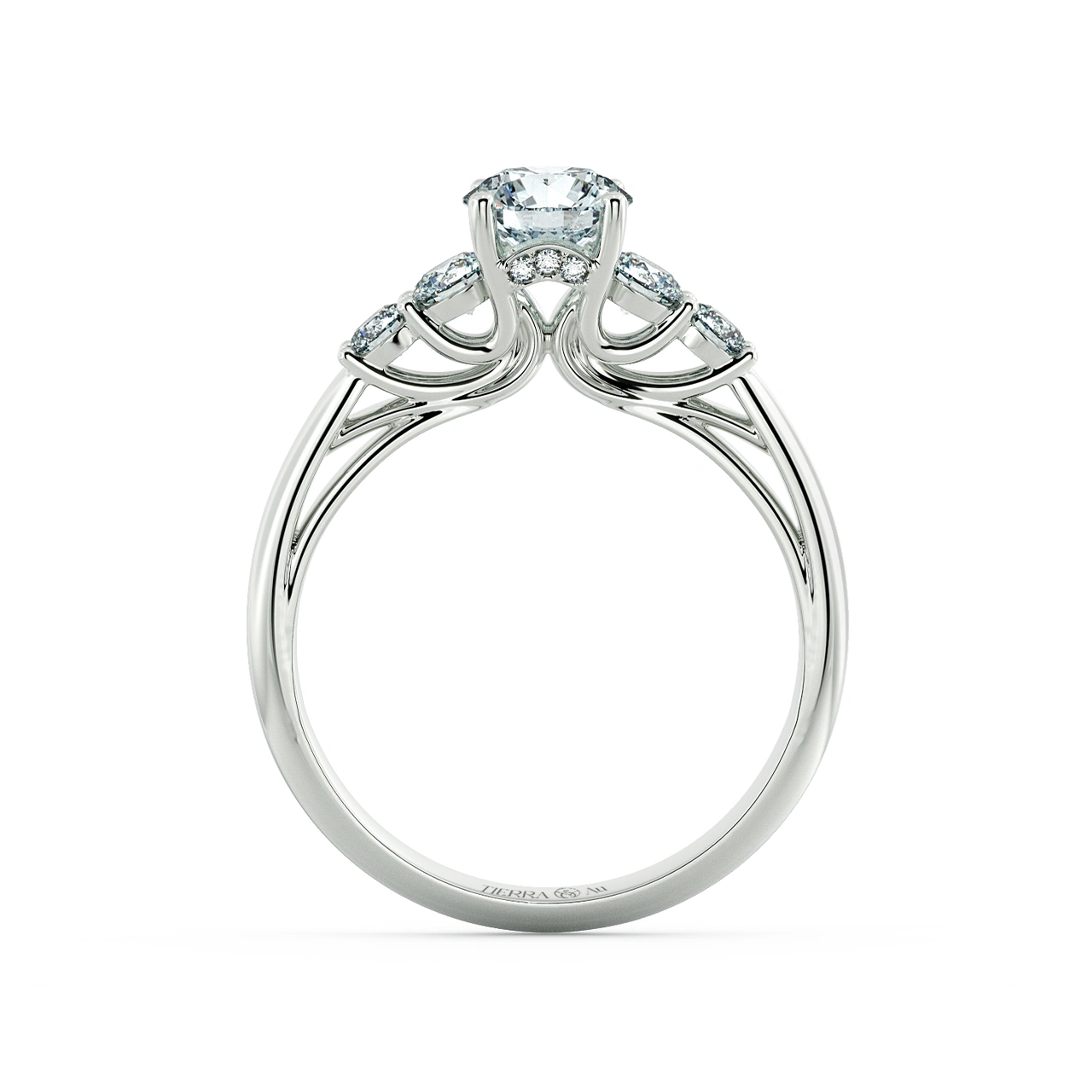 Stylized Cathedral Engagement Ring NCH1510 5