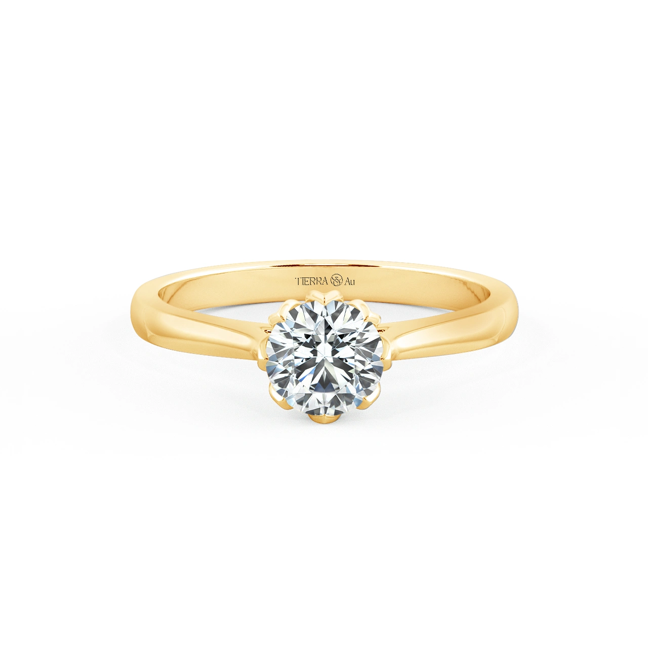 Shiny Floral Cathedral Engagement Ring NCH1513 1