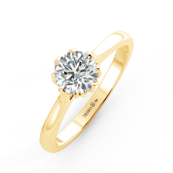 Shiny Floral Cathedral Engagement Ring NCH1513 3