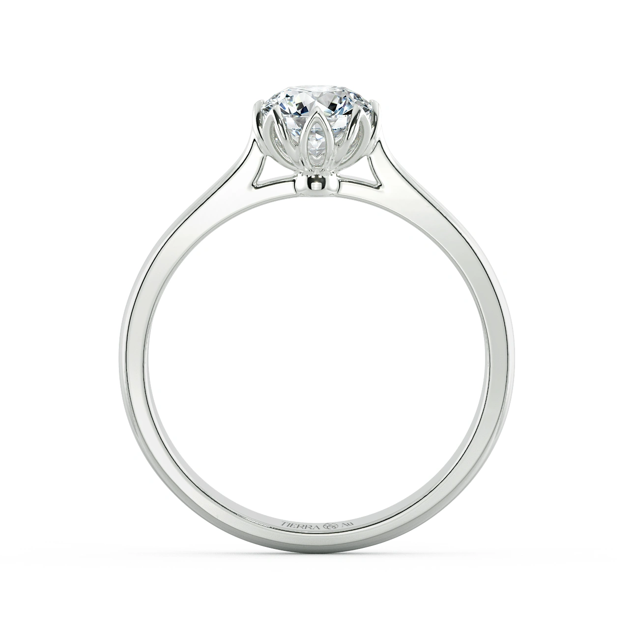 Shiny Floral Cathedral Engagement Ring NCH1513 5