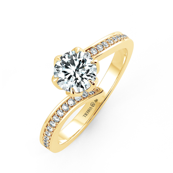 Floral Cathedral Engagement Ring with Eternity Band NCH1514 3