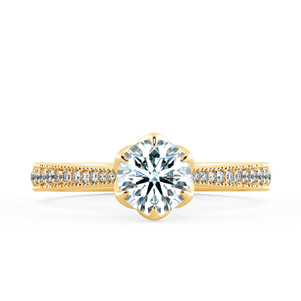 Cathedral Engagement Ring with Stylized Prong Setting NCH1515 2