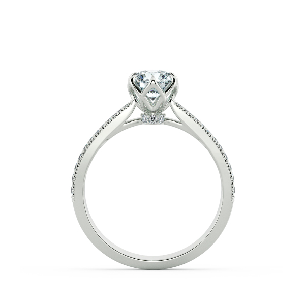 Cathedral Engagement Ring with Stylized Prong Setting NCH1515 5