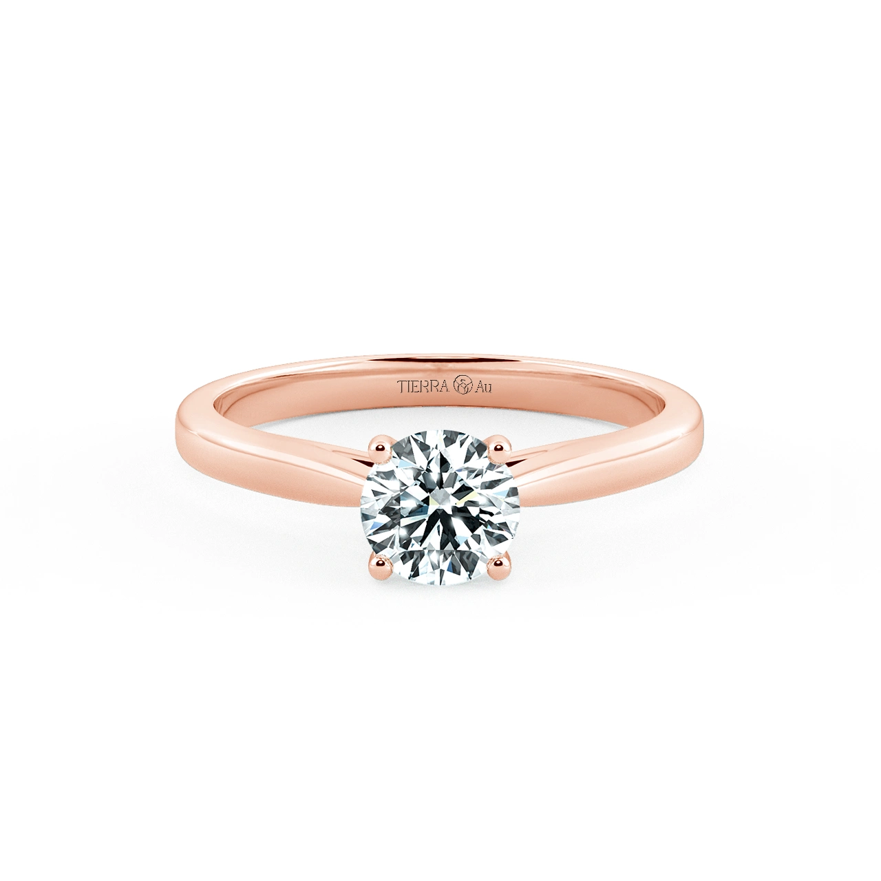 Basic Bridge Accent Engagement Ring with Shiny Band NCH1601 1