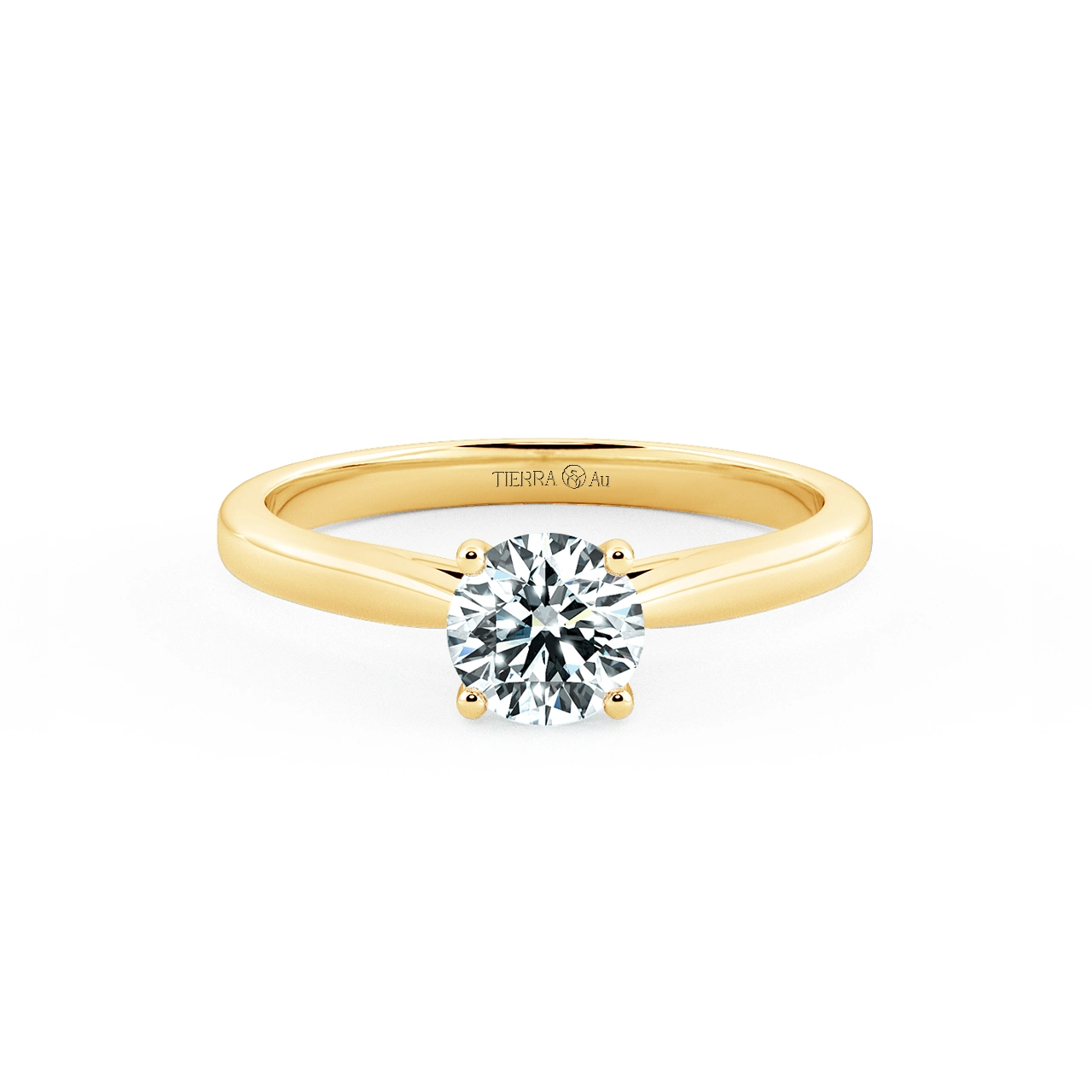 Basic Bridge Accent Engagement Ring with Shiny Band NCH1601 1