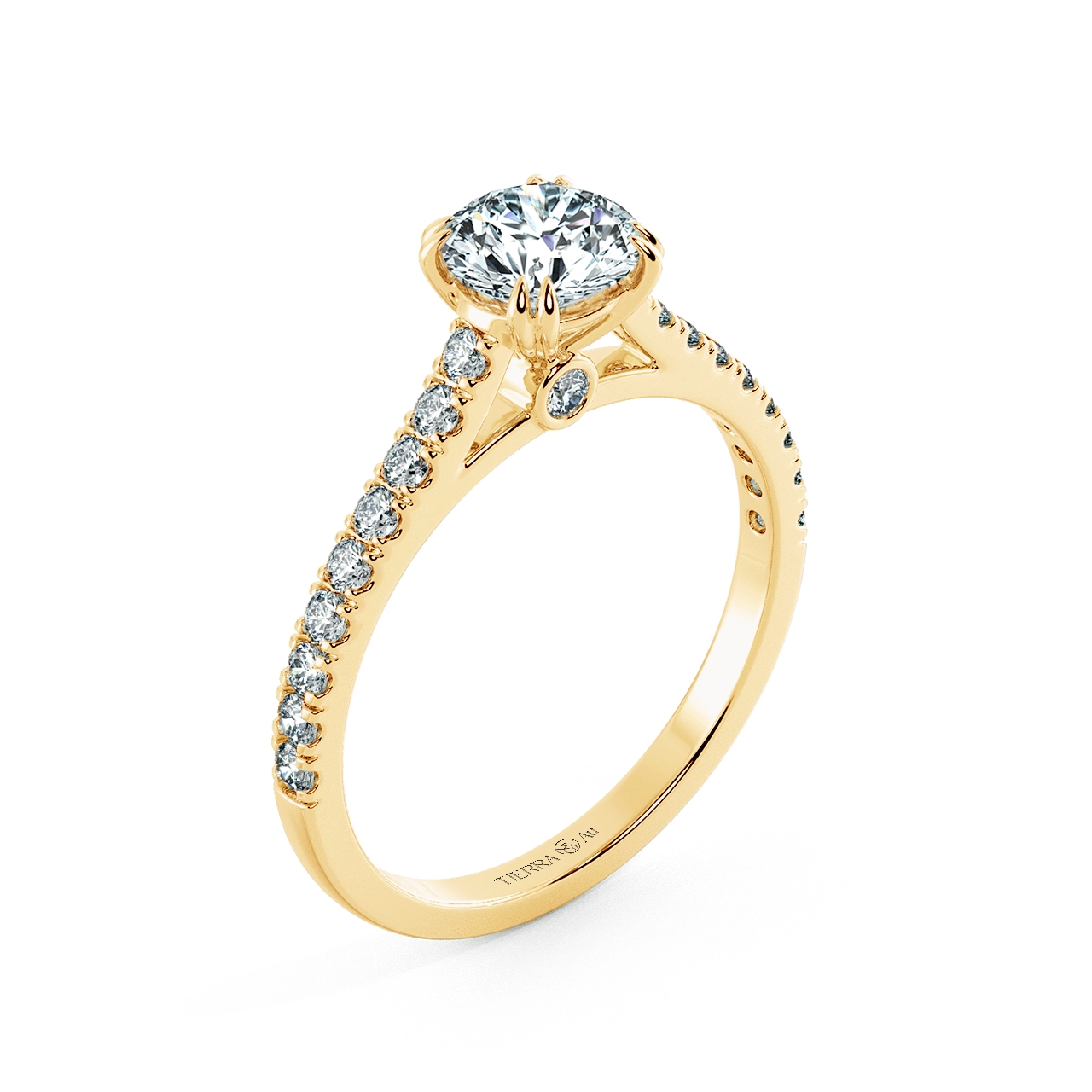 Bridge Accent Engagement Ring with Eternity Band NCH1603 4