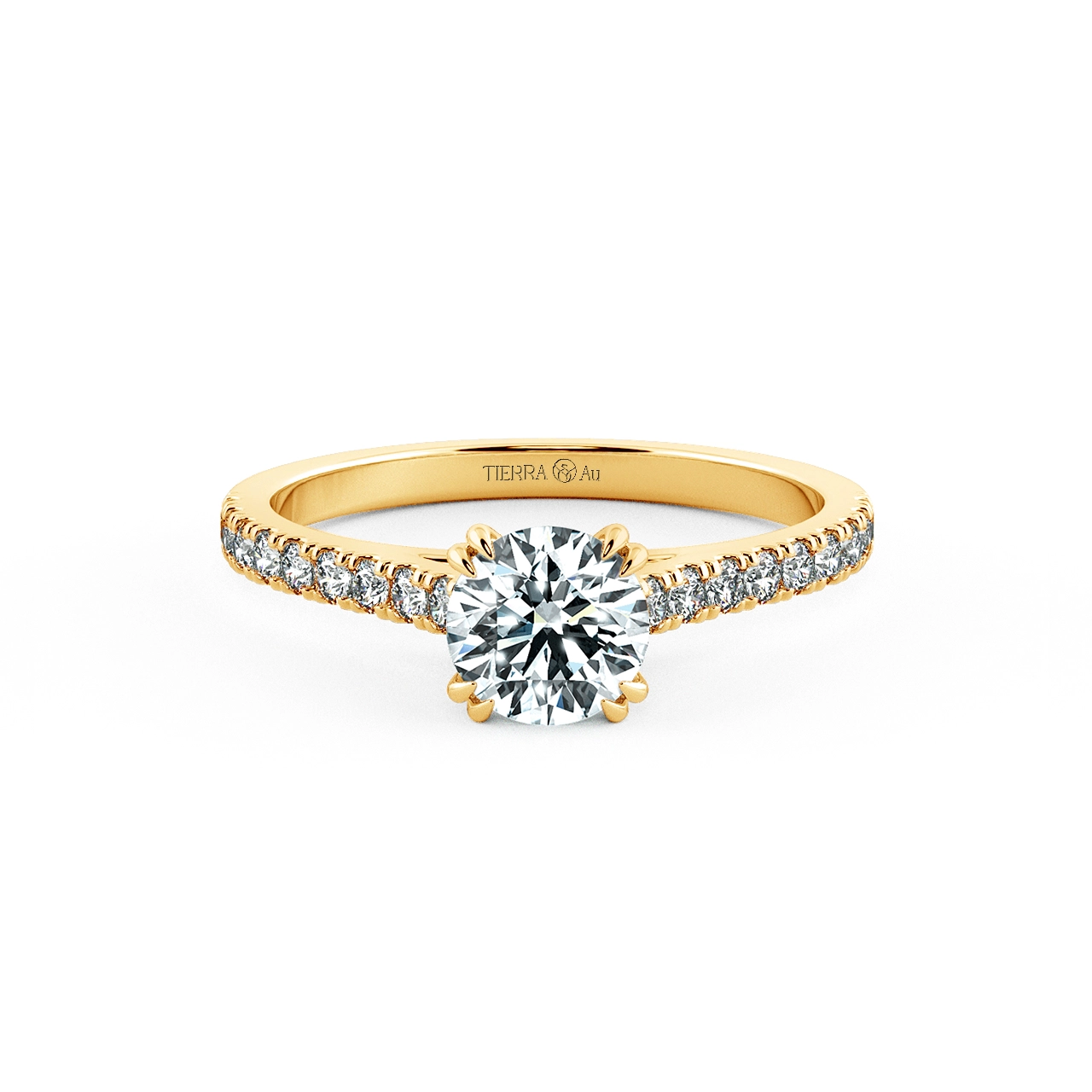 Bridge Accent Engagement Ring with Eternity Band NCH1603 1
