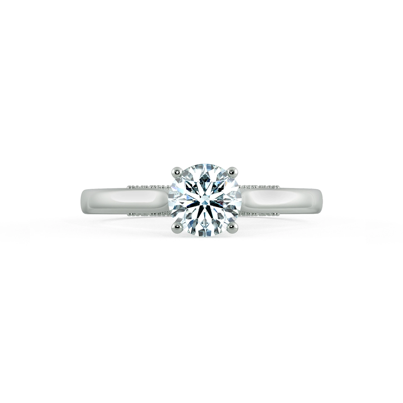 Stylized Bridge Accent Engagement Ring NCH1610 2