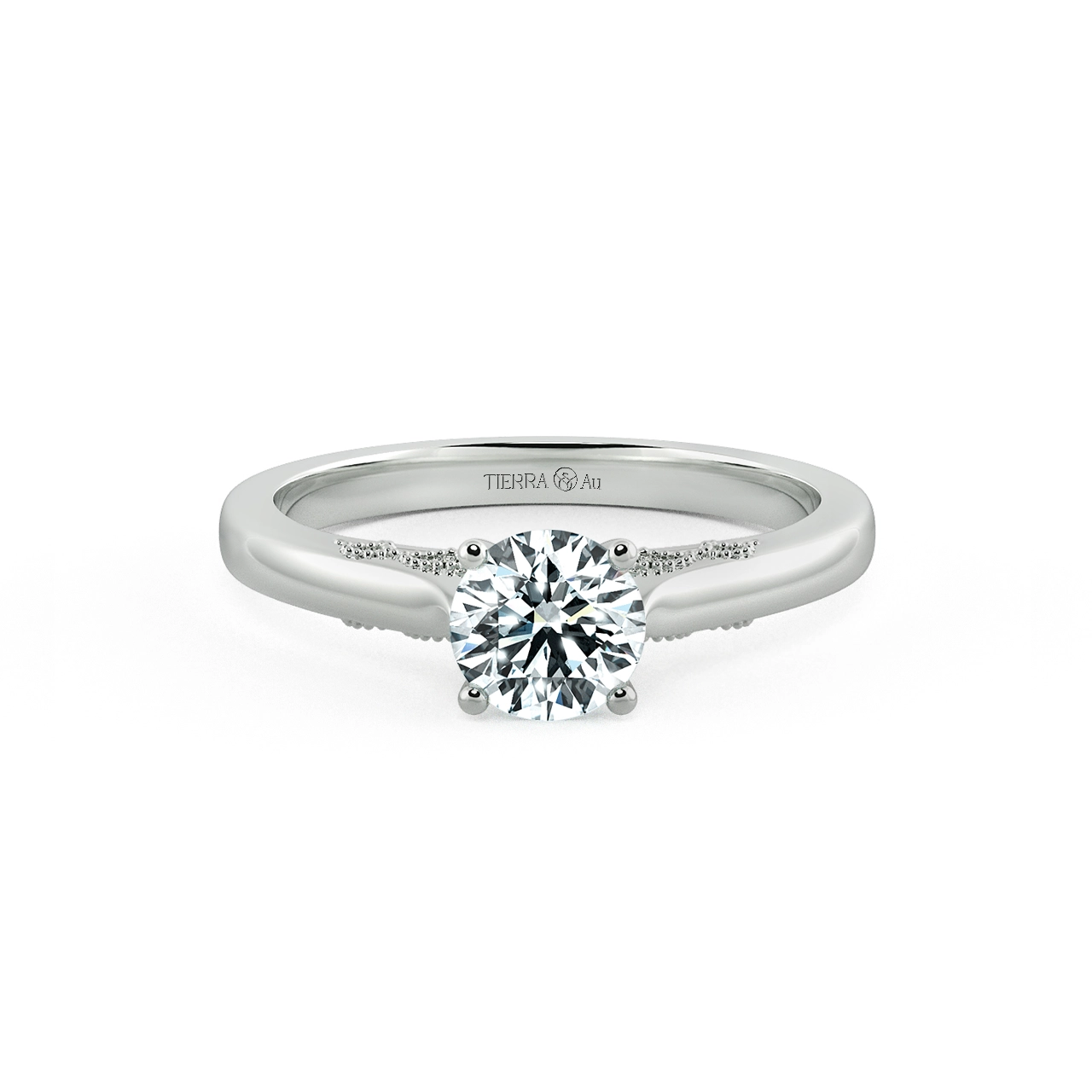 Stylized Bridge Accent Engagement Ring NCH1610 1