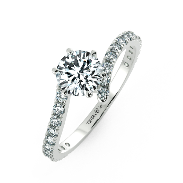 Basic Bypass Twiss Engagement Ring with Eternity Band NCH1704 3