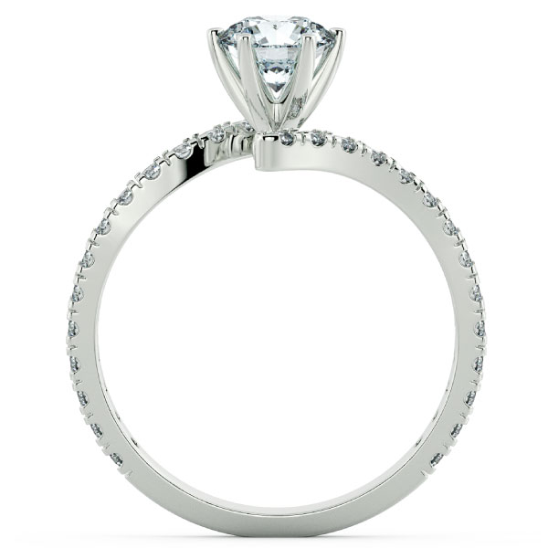 Basic Bypass Twiss Engagement Ring with Eternity Band NCH1704 5