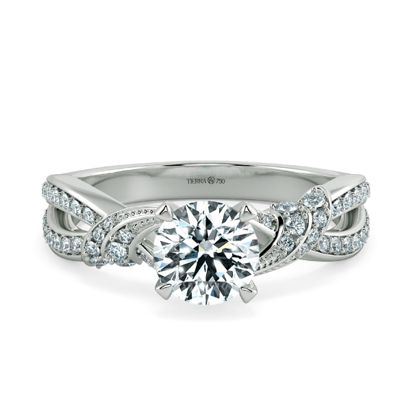 Nhẫn đính hôn kim cương Twist Adrianne NCH1721 1