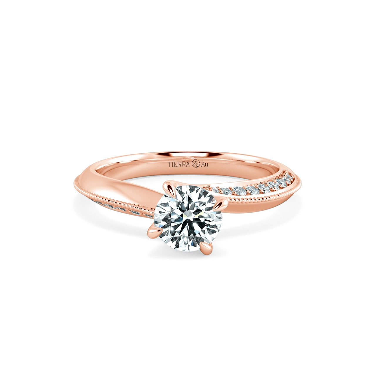 Nhẫn đính hôn kim cương Twist Olivia NCH1723 1