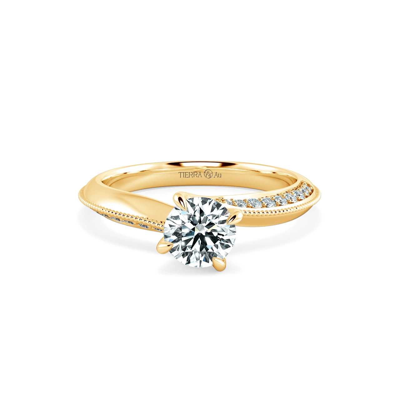 Nhẫn đính hôn kim cương Twist Olivia NCH1723 1