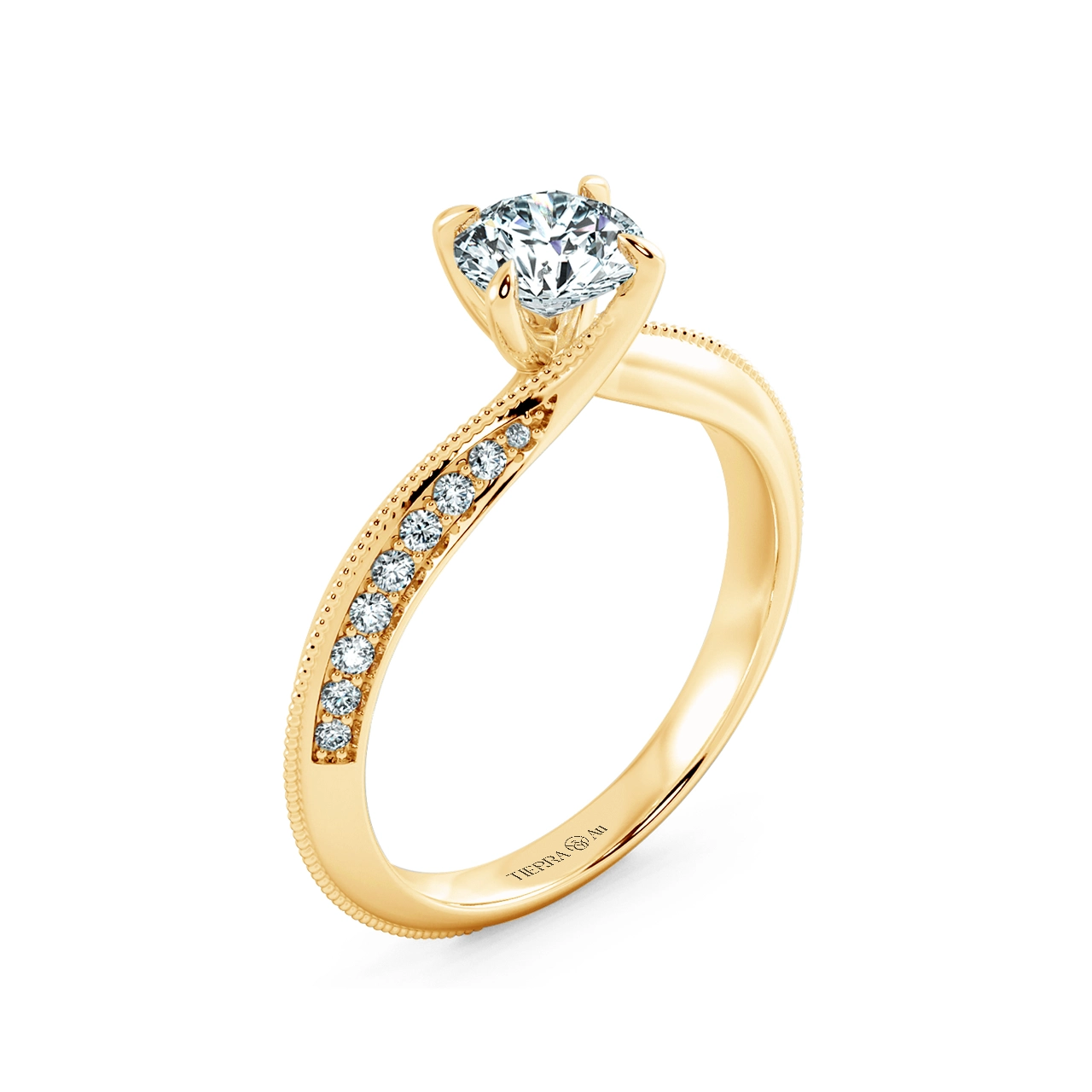 Nhẫn đính hôn kim cương Twist Olivia NCH1723 4