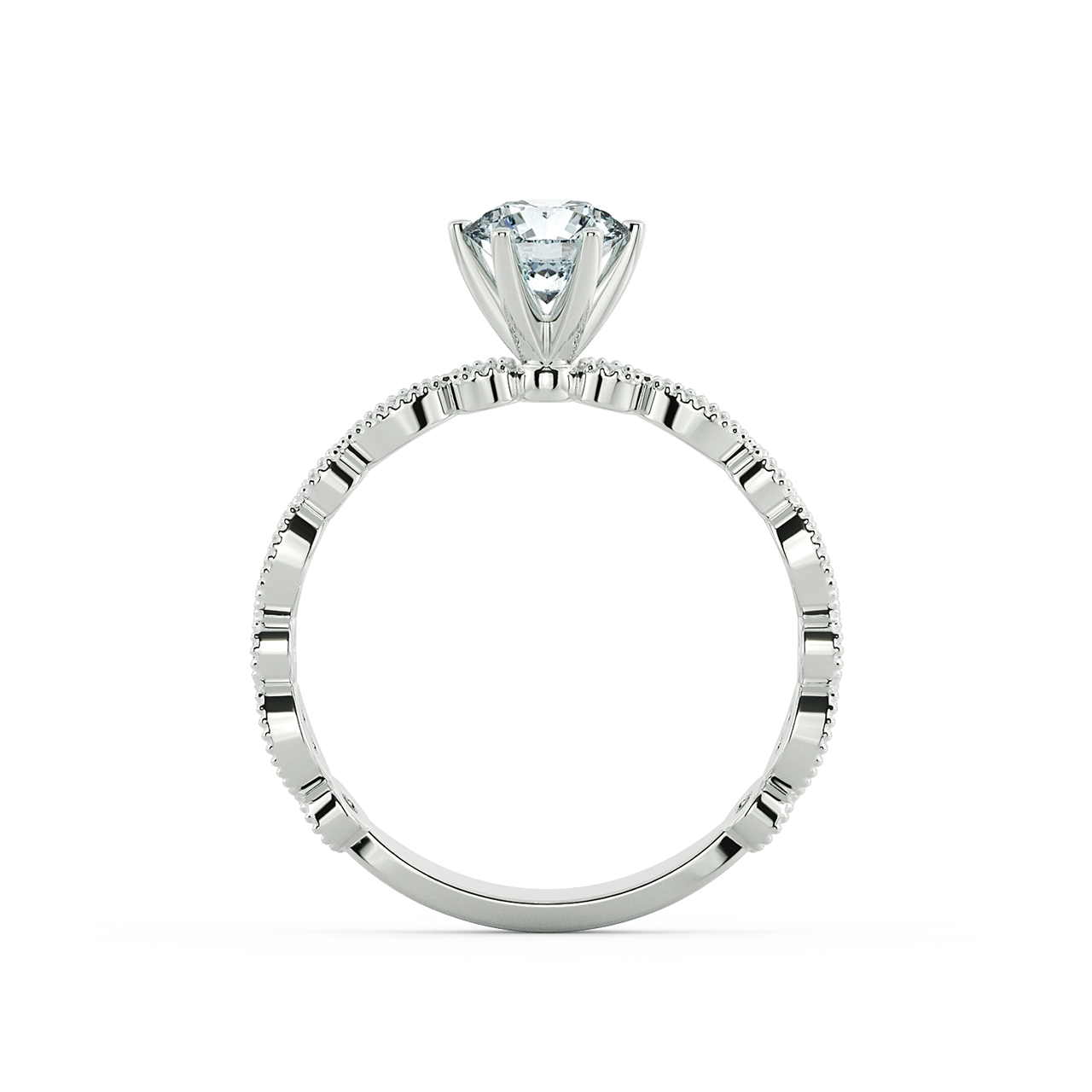 Solitaire Engagement Ring with Eternity Band NCH1801 5