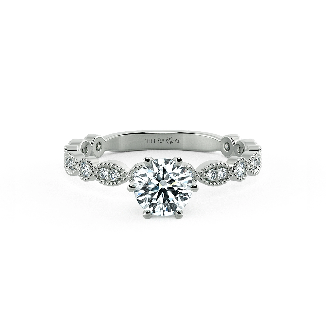Solitaire Engagement Ring with Eternity Band NCH1801 1