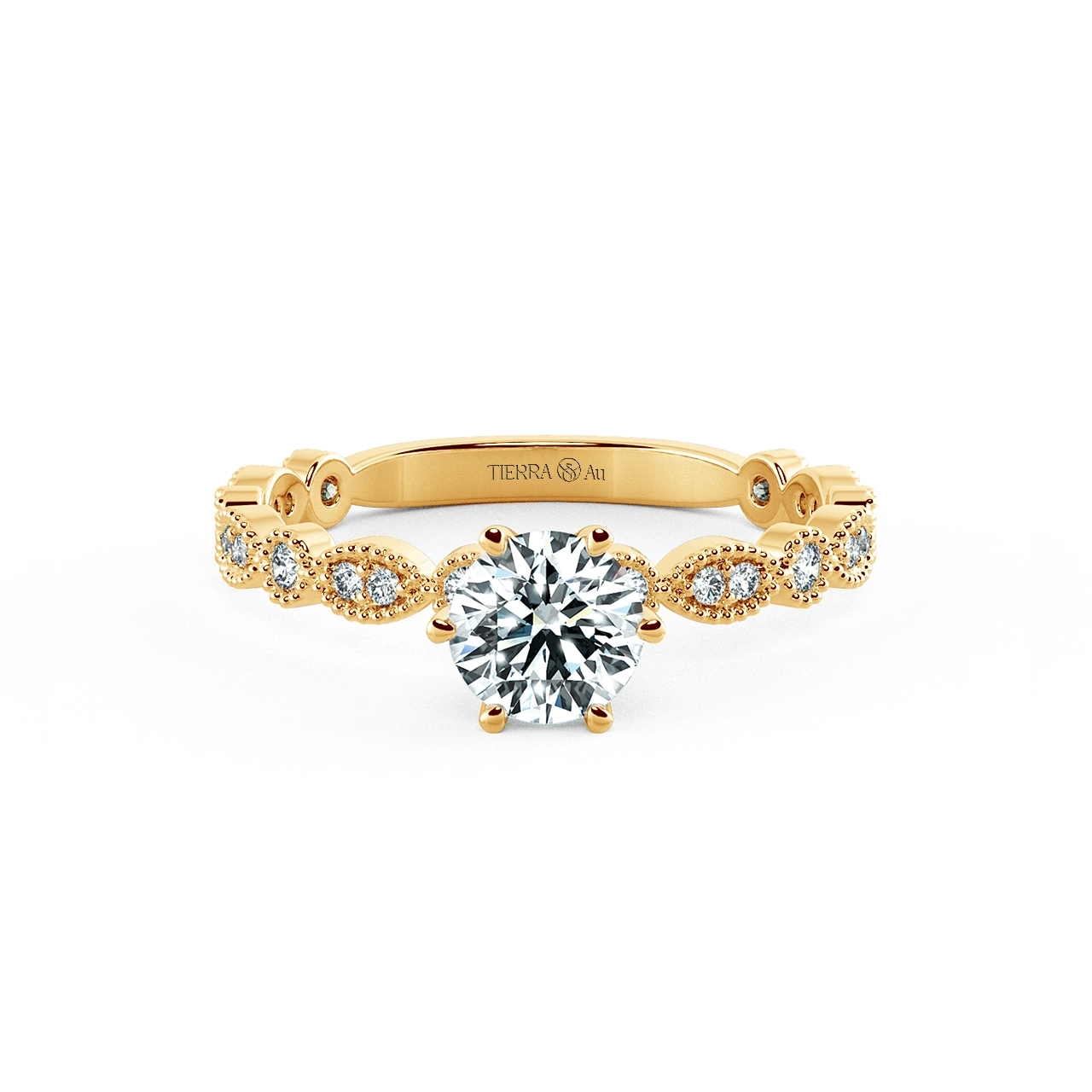 Solitaire Engagement Ring with Eternity Band NCH1801 1