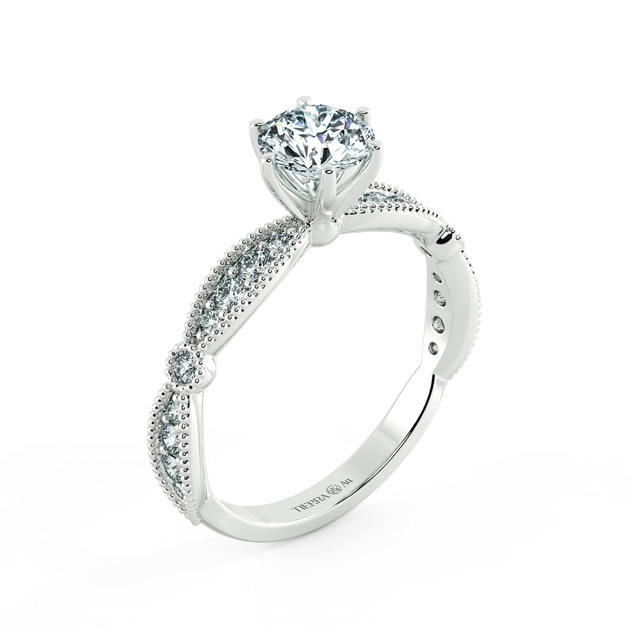 Solitaire Engagement Ring with Eternity Band NCH1803 4