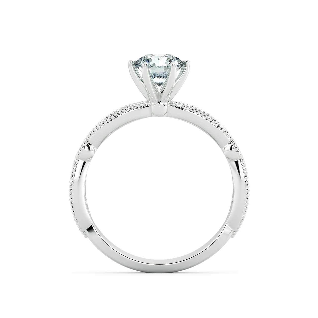 Solitaire Engagement Ring with Eternity Band NCH1803 5