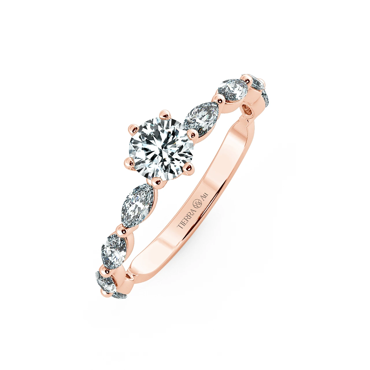 Solitaire Engagement Ring with Eternity Band NCH1805 3
