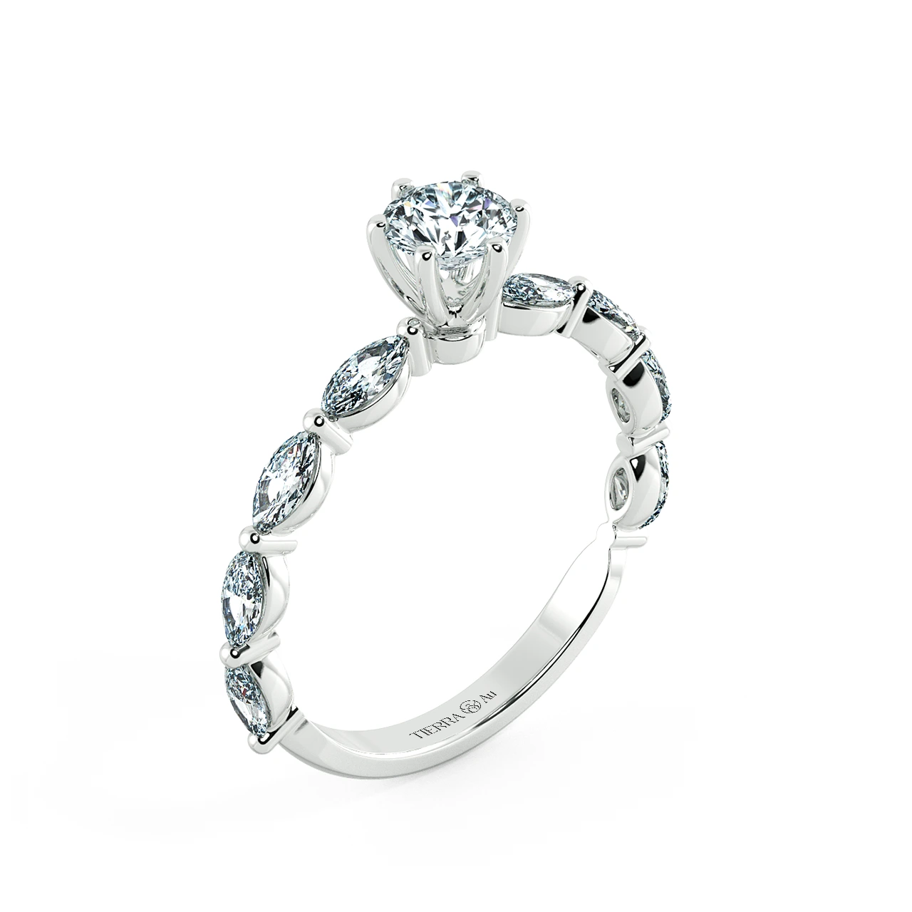 Solitaire Engagement Ring with Eternity Band NCH1805 4
