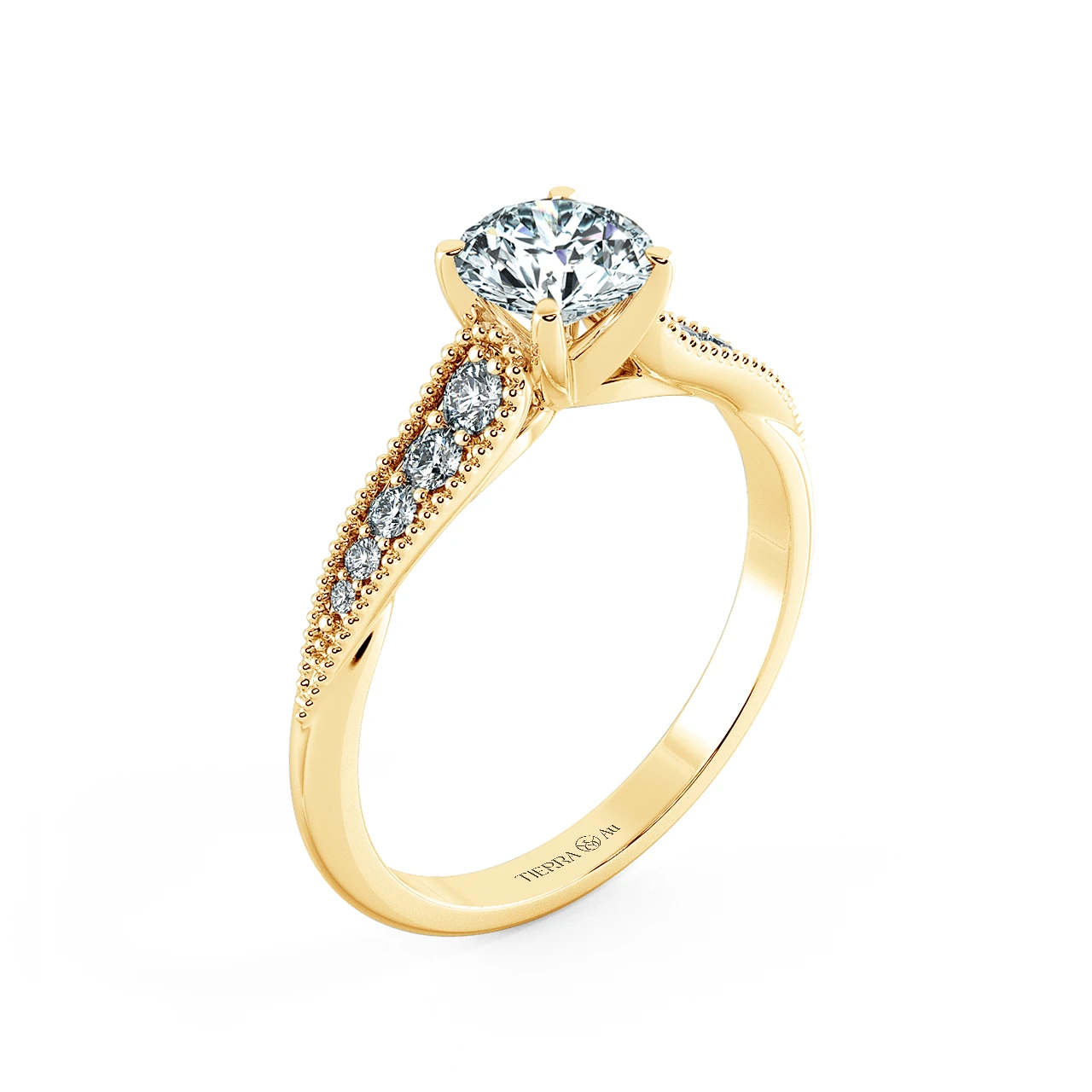 Solitaire Engagement Ring with Eternity Band NCH1808 4