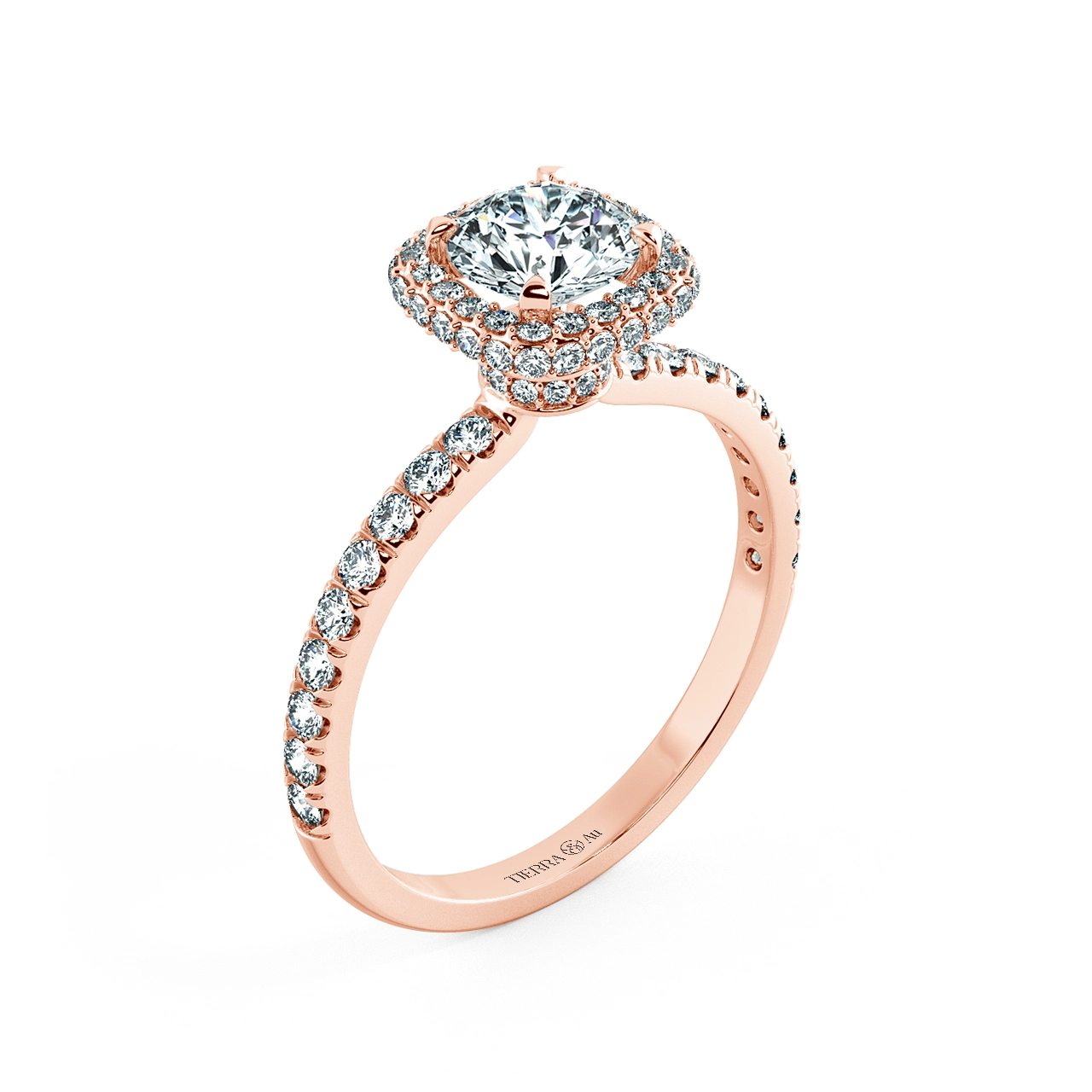 Halo Cushion Engagement Ring with Necklace NCH2009 4