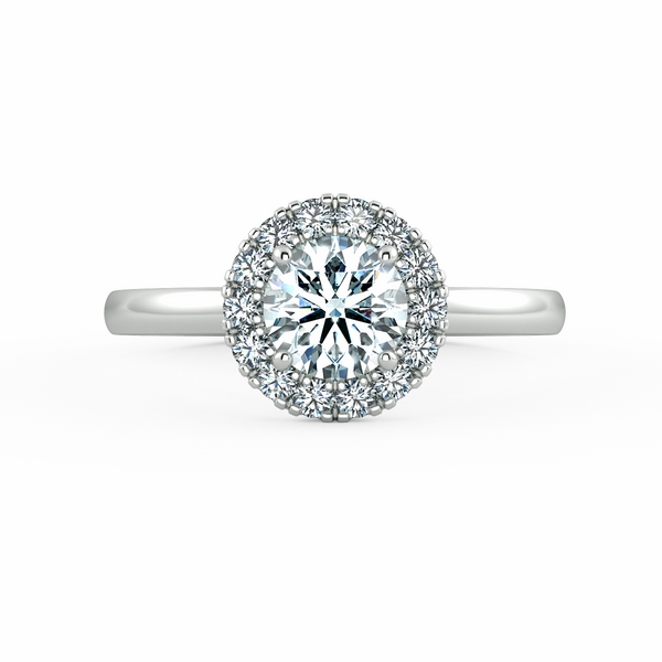 Single Classic Halo Engagement Ring NCH2101 2
