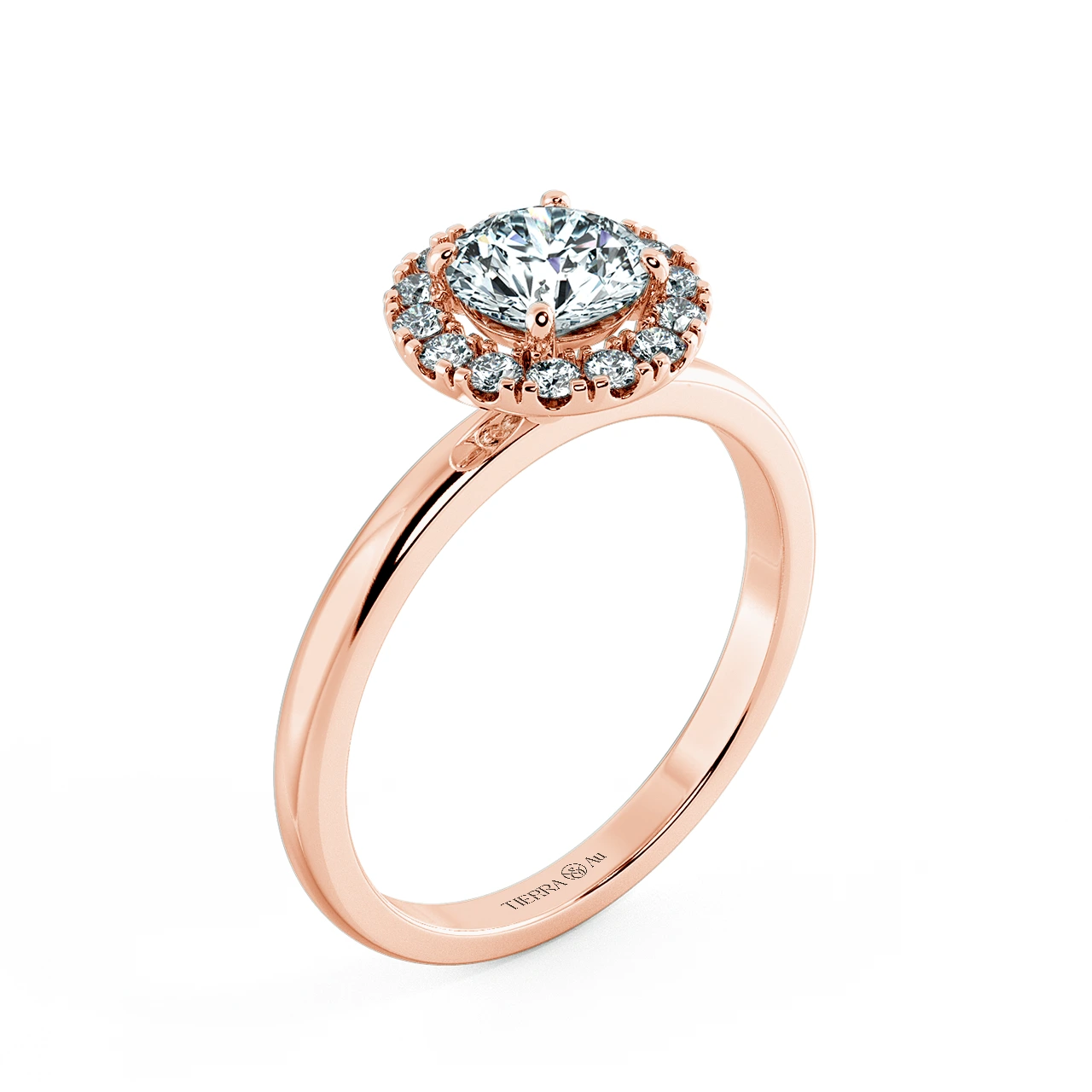 Single Classic Halo Engagement Ring NCH2101 4
