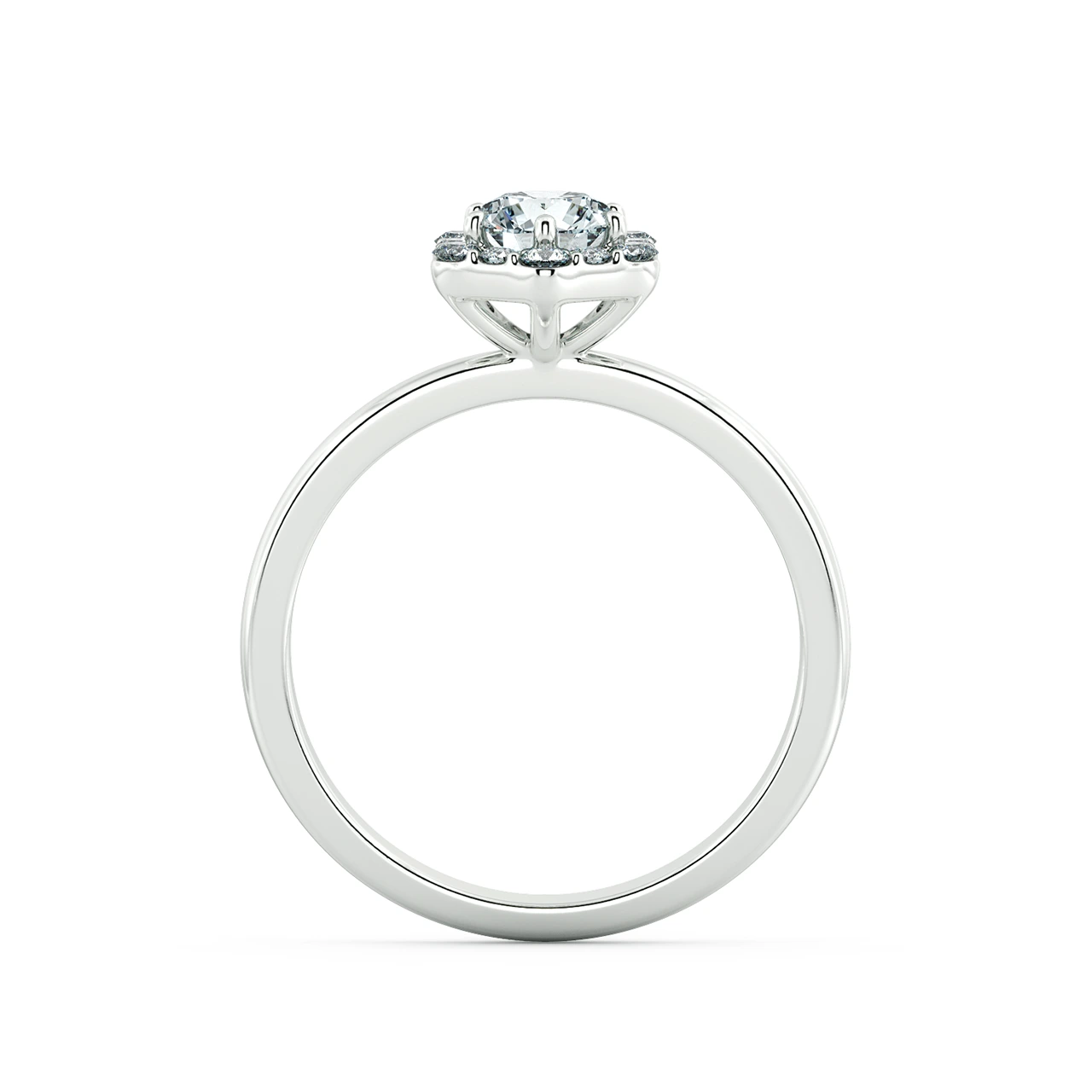 Single Classic Octagonal Halo Engagement Ring NCH2104 5