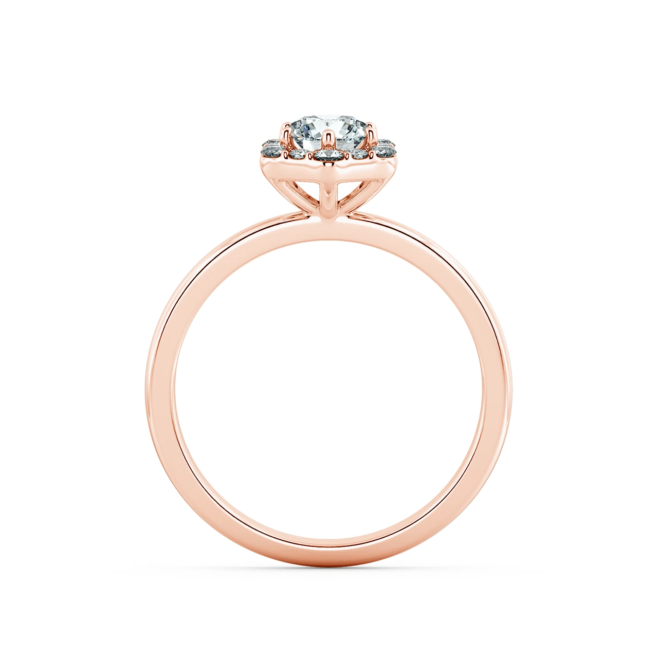 Single Classic Octagonal Halo Engagement Ring NCH2104 5
