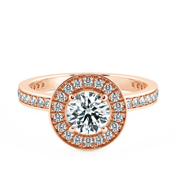 Halo Engagment Ring with Eternity Band and Halo Has Pedestal NCH2203 1