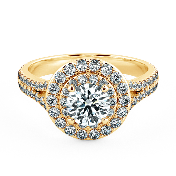 Circle Double Halo Engagement Ring NCH2301 1