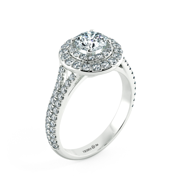 Circle Double Halo Engagement Ring NCH2301 4
